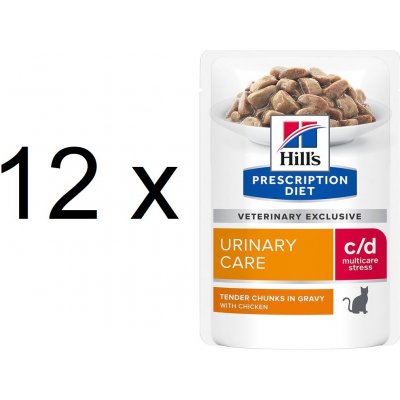 Hill's Prescription Diet C/D Urinary Stress s kuřetem 12 x 85 g – Sleviste.cz