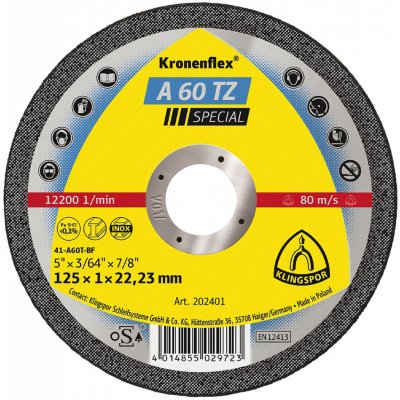 Klingspor Kotouč řezný 115 x 1,0 mm KLI202400 – Zboží Dáma