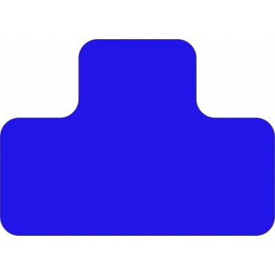 Samolepicí značení umístění palet s potiskem WT-7110, tvar ''T'' – polykarbonát, modrá, 100×150×50 mm, balení 10ks – Zbozi.Blesk.cz
