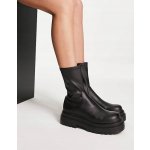 Pull & Bear kotníkové boty platforma zámek černé – Zbozi.Blesk.cz