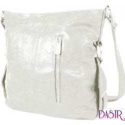 Mahel Bílá moderní crossbody dámská kabelka 67-MH