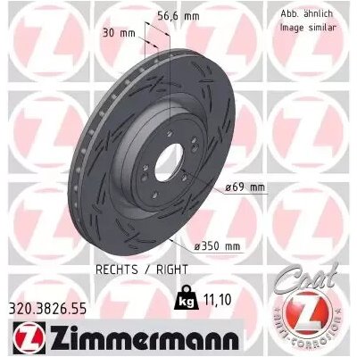 ZIMMERMANN Brzdový kotouč BLACK Z - 350 mm ZIM 320.3826.55 – Zboží Mobilmania