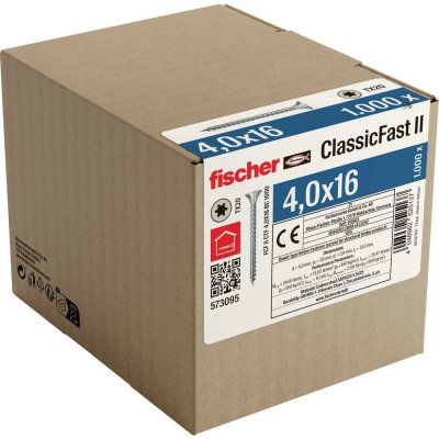 Fischer 573095 šrouby do dřevotřísky 16 mm TX 1000 ks – Hledejceny.cz