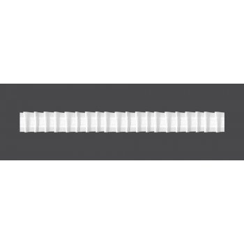 MAGAM Záclonová řasící páska, stuha F1-150, tužkové sklady, řasení 1:1,5, bílá, šířka 2,5cm (v metráži)