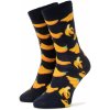 Happy Socks ponožky s banány vzor Banana Černé