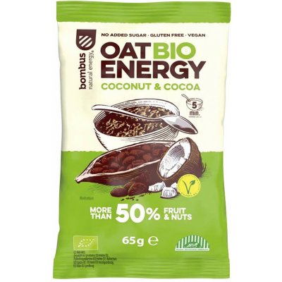 Bombus Oat BIO energy 65 g coconut cocoa – Zboží Mobilmania