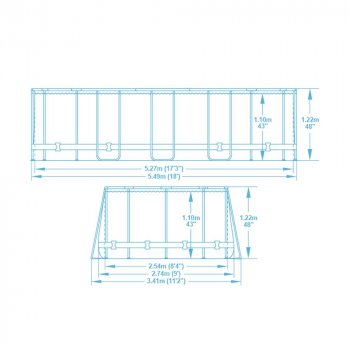 Bestway Power Steel Rattan Swim Vista 5,49 x 2,74 x 1,22 m 56716