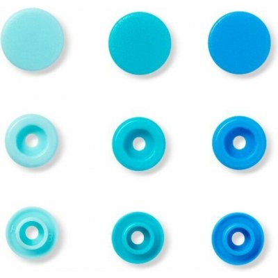 Patentky "Color snaps" 12,4mm - PRYM LOVE tvar kolečka barva .modrá – Hledejceny.cz