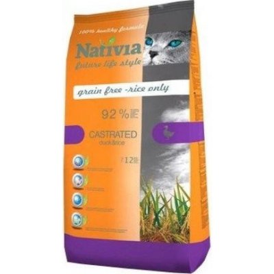Nativia Cat Castrated pro dospělé kastrované starší a obézní kočky 1,5 kg