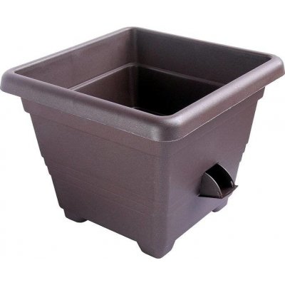 Plastia Samozavlažovací květináč Bergamot čoko 25 x 25 cm – Zboží Mobilmania