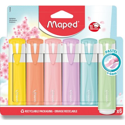 Maped 42558 Fluo Peps Pastel 6 ks – Zboží Mobilmania