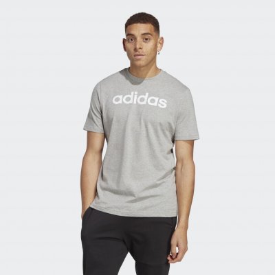 adidas T-shirt Essentials Single Jersey Linear Embroidered Logo T-shirt IC9277 Šedá