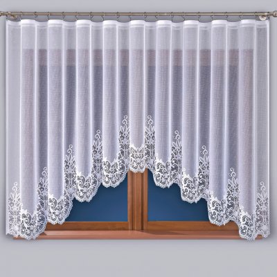 Olzatex kusová záclona OLIVIE jednobarevná bílá, výška 170 cm x šířka 400 cm (na okno) – Zboží Mobilmania