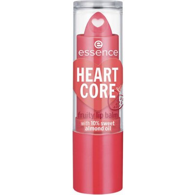 Essence Heart Core Fruity Lip Balm Vyživující balzám na rty 02 Sweet Strawberry 3 g