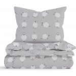 MKLuzkoviny.cz bavlna povlečení Renforcé Ovečky Morning Yoga šedé 140x200 70x90 – Sleviste.cz