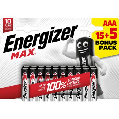 Energizer Max AAA 20ks E303349400 – Zbozi.Blesk.cz