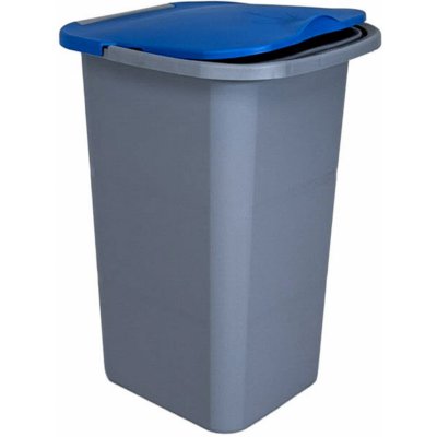 Belli E Forti koš na tříděný odpad PREMI, šedý, plast, modré víko, 24 L BF01404 – Hledejceny.cz