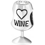 Majya MAY STORY stříbrný korálek WINE s čirým zirkonem 11920 – Zboží Dáma