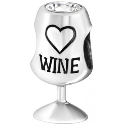 Majya MAY STORY stříbrný korálek WINE s čirým zirkonem 11920 – Zboží Dáma