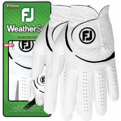 Footjoy WeatherSof 24 Womens Golf Glove Levá bílá ML 2ks – Zboží Dáma