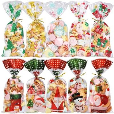 Vánoční sáčky GeeRic 100dílné průhledné – Zboží Mobilmania