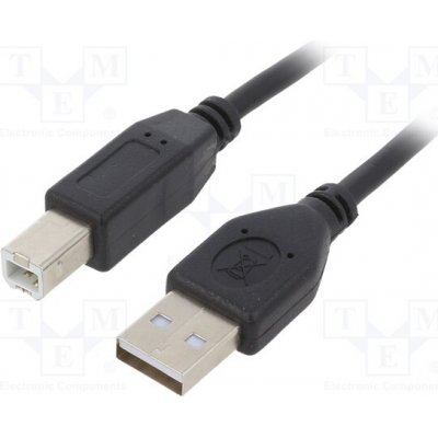 Gembird CCP-USB2-AMBM-15 USB 2.0, USB A vidlice, USB B, vidlice, zlacený, 4,5m, černý – Zbozi.Blesk.cz