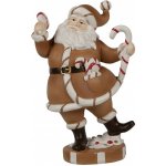 Hnědá vánoční dekorace Santa - 12*9*20 cm - Clayre & Eef – Hledejceny.cz