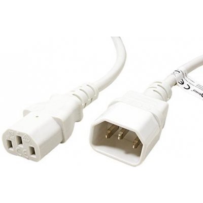 goobay Kabel síťový prodlužovací, IEC320 C14 - IEC320 C13, 1m, bílý (97582) - 19.92.1509 – Zboží Živě