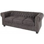 Interior DE Chesterfield II 3M 205 cm vintage šedá taupe mikrovlákno POH40517 – Zboží Dáma