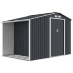 Store Boss Skagen s kůlnou na dřevo 2,8 x 1,9 m antracitový – Hledejceny.cz