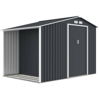 Store Boss Skagen s kůlnou na dřevo 2,8 x 1,9 m antracitový – Hledejceny.cz