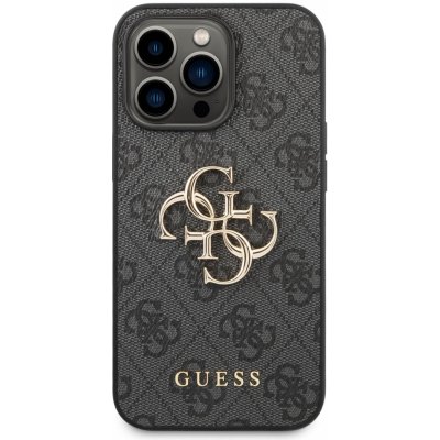 Pouzdro Guess 4G Metal Logo Apple iPhone 14 Pro Max šedé – Zboží Mobilmania