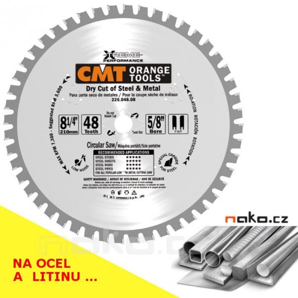 CMT Industrial Pilový kotouč na železo D254x2,2 d30 Z60 HM - Heureka.cz