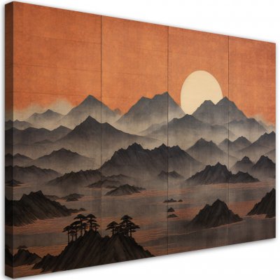 Gario Obraz na plátně Nádherná japonská horská krajina Rozměry: 60 x 40 cm – Zbozi.Blesk.cz