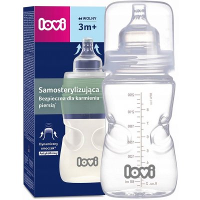 LOVI lahev samosterilizující transparentní 250 ml – Hledejceny.cz