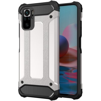 Pouzdro Hybrid Armor Case odolné Xiaomi RedMi NOTE 10 5G / Poco M3 PRO stříbrné – Zboží Mobilmania