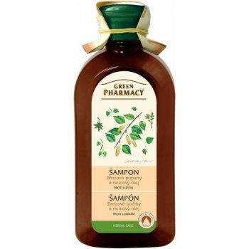 Green Pharmacy šampon proti lupům Březové pupeny a ricinový olej 350 ml
