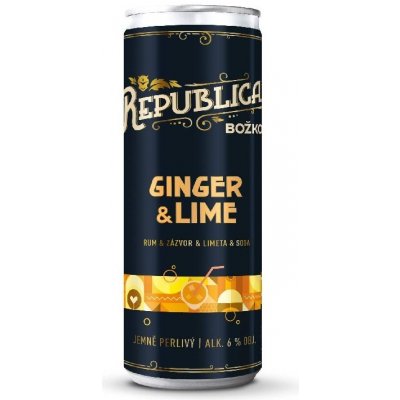 Republica Božkov ginger & lime 6% 0,25 l (plech) – Zboží Dáma