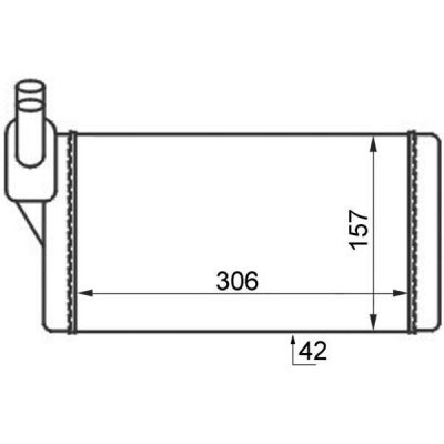 Výměník tepla, vnitřní vytápění MAHLE AH 47 000S – Zboží Mobilmania