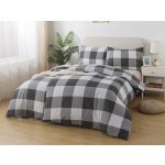 Xpose bavlna povlečení Káro šedé 2x140x200 2x70x90 – Zboží Dáma