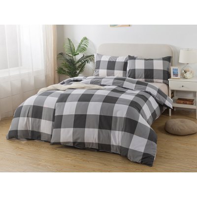Xpose bavlna povlečení Káro šedé 2x140x200 2x70x90 – Zboží Dáma