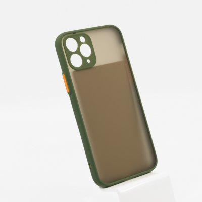 Pouzdro Bomba Kvalitní TPU matné iPhone - army zelená Model: iPhone 11 C313_IPHONE11PRO-ARMYGREEN