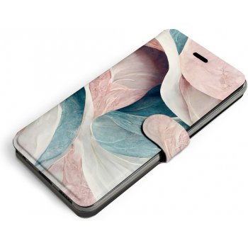 Pouzdro Mobiwear Flip Samsung Galaxy S21 FE - VP33S Růžový a zelenkavý mramor