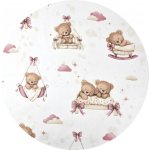 Baby Nellys Klasická retro zavinovačka LALLY šněrovací s výplní Medvídci růžová bílá – Hledejceny.cz