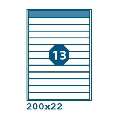 Print V0003920 bílé 200 x 22 mm 13 etiket na A4 100 listů – Zboží Dáma