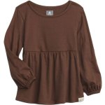 GAP Dětský nabíraný top organic Hnědá – Zboží Mobilmania