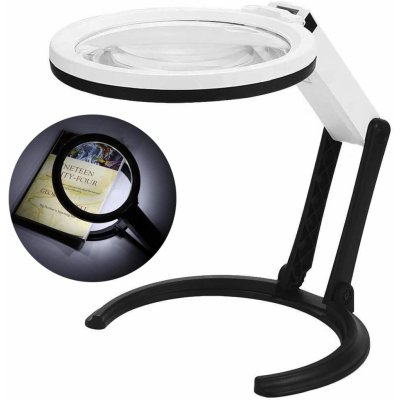 BrightEye MG3B-1D lupa na čtení s 10 LED světly se stojanem 138 mm 1,8x 25 mm 2,5x – Zboží Dáma