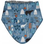 RDX Zimní nákrčník wellsoft na suchý zip Zimní zvířátka modrá – Zboží Dáma