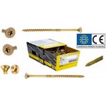 Tesařské vruty DOMAX do dřeva, zápustná hlava CS 8x70mm zlaté 100 ks – Hledejceny.cz