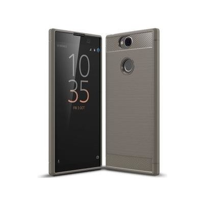 Pouzdro Carbo odolný silikonové Sony Xperia XA2 Plus - šedý